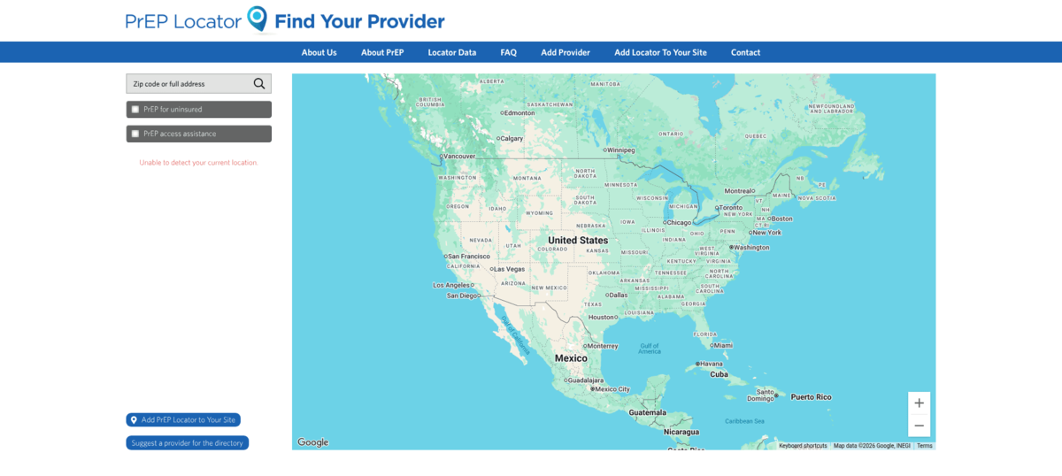 PrEP Locator interactive tool, the proven dofollow ceiling for locator formats